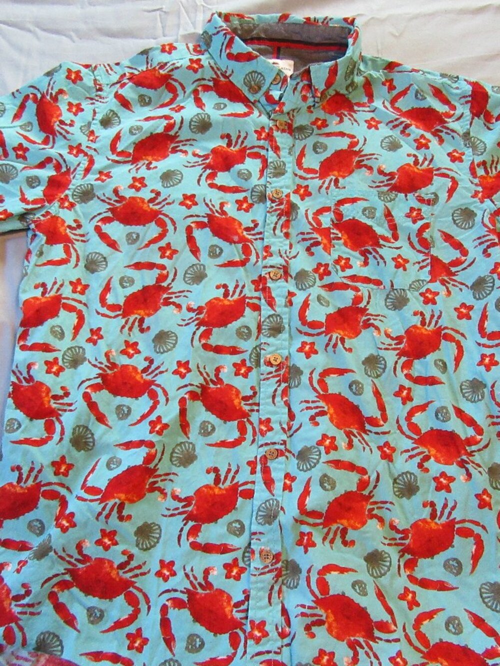 Mens Ditch Plains Ricky Singh Crab Hawaiian Shirt Sz XL Tropical Streetwear